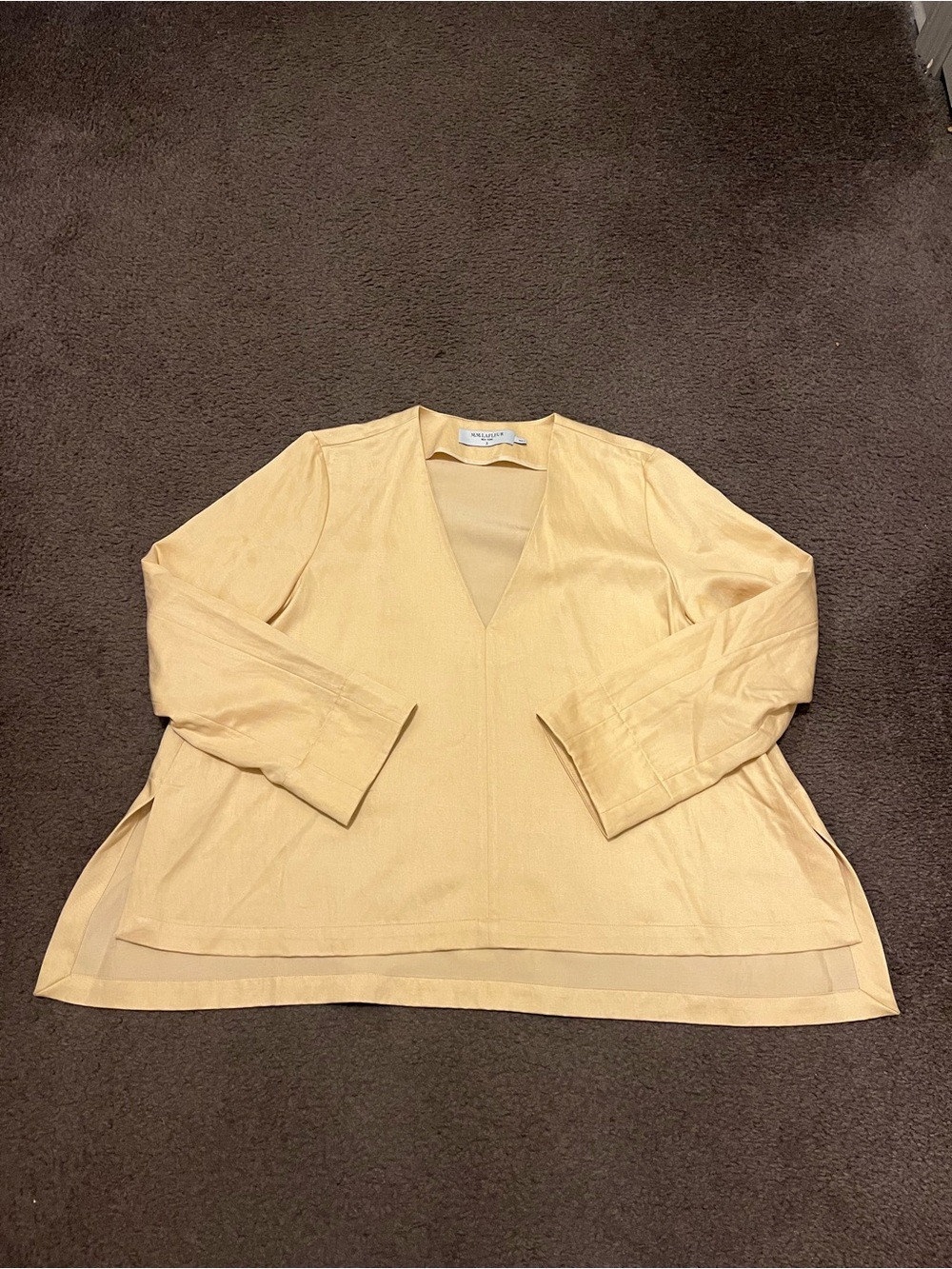 M.M. Lafleur Annette Everyday Twill Top In Butter Yellow - Picture 4 of 9
